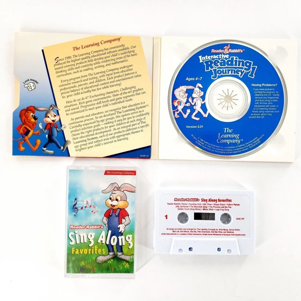 Reader's Rabbit Interactive Reading Journey 1 PC/Mac CD-Rom Software Complete